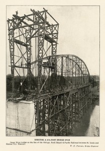 Henley RR bridge construction